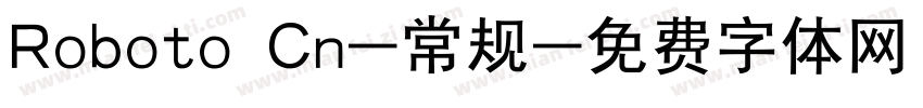 Roboto Cn-常规字体转换